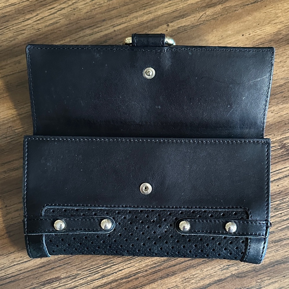 Jimmy Choo Vintage Black Wallet with Gold Hardware - Picture 4 of 7